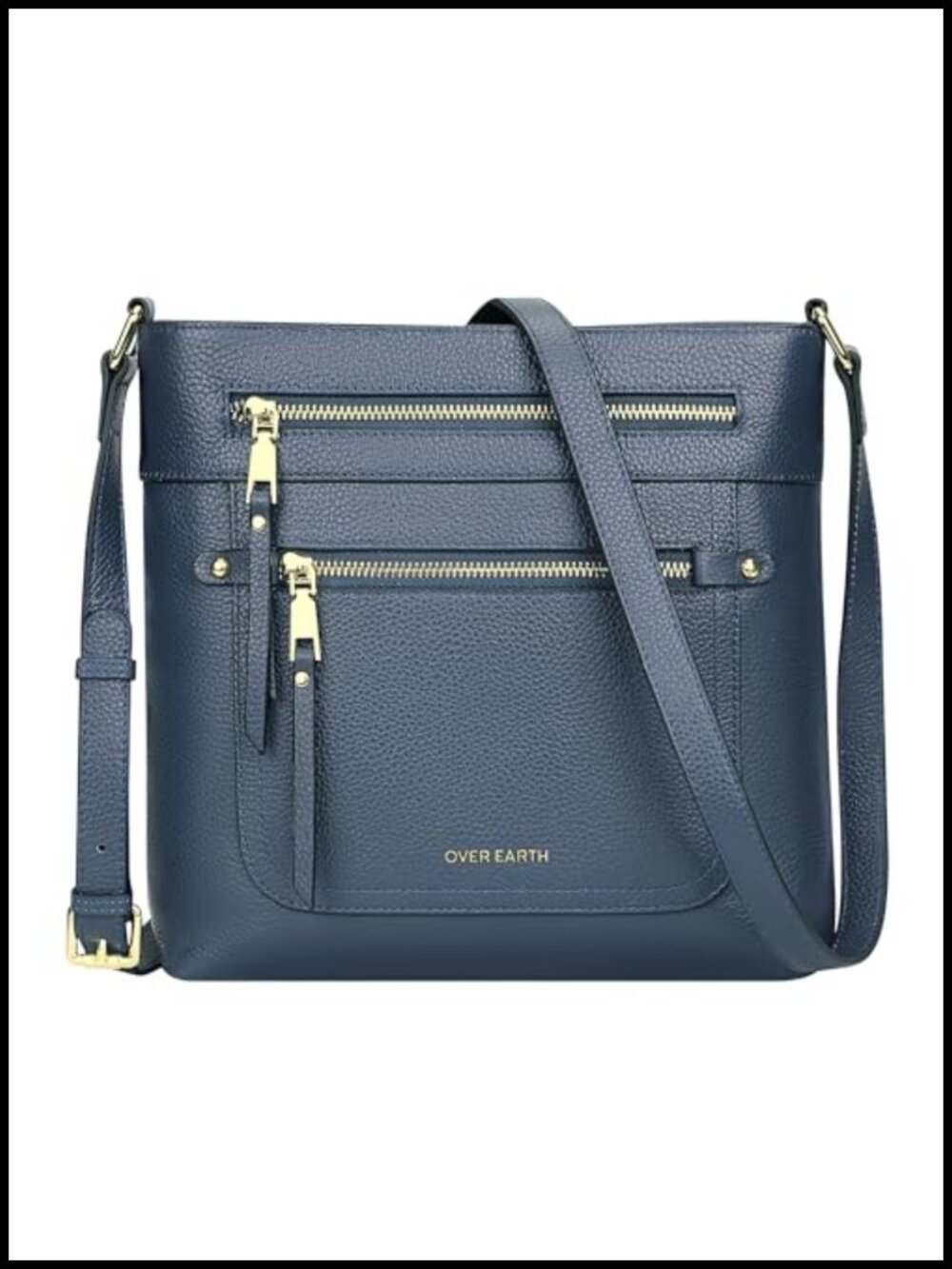Genuine Leather Crossbody Bag Multiple Pockets